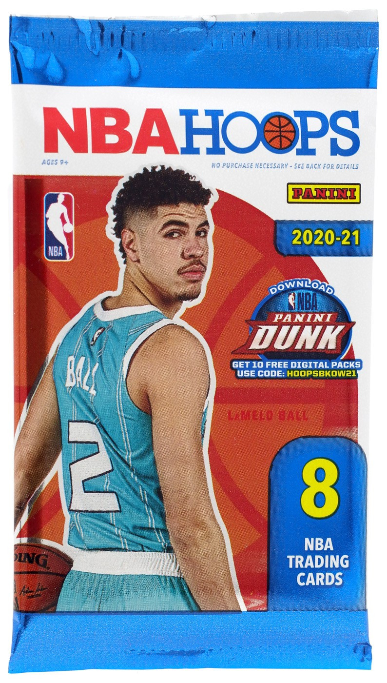 NBA Panini 202021 Hoops Basketball Trading Card HOBBY Pack 8 Cards