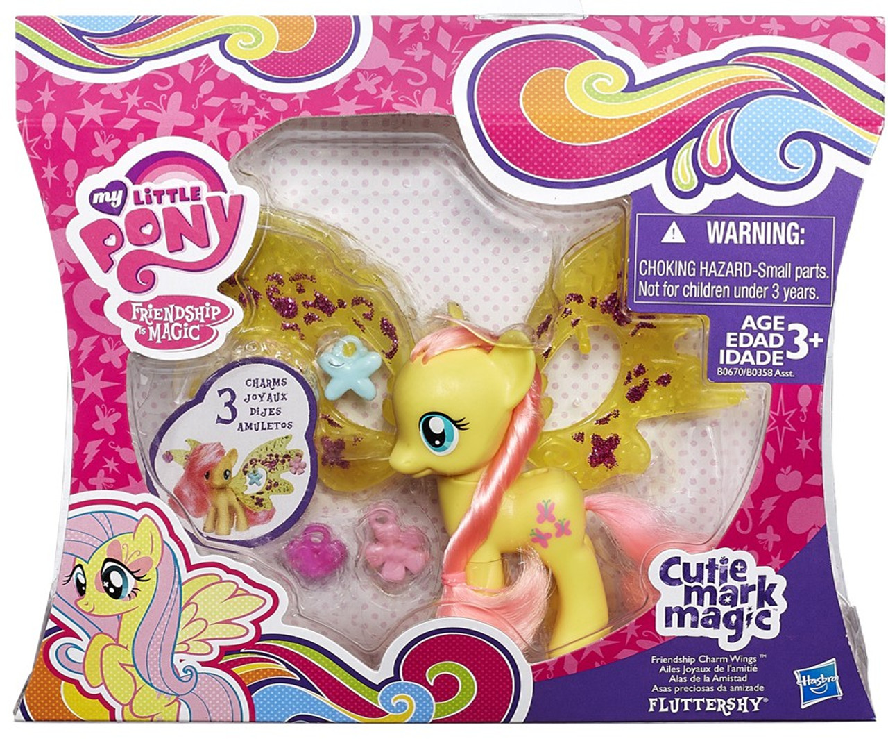 My Little Pony Friendship Is Magic Cutie Mark Magic Fluttershy Figure Friendship Charm Wings Hasbro Toys Toywiz - how to get a cutie mark on my little pony 3d roleplay is magic roblox