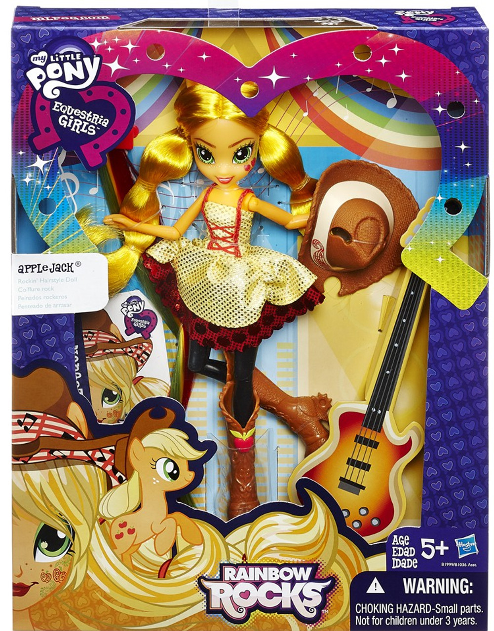 My Little Pony Equestria Girls Rainbow Rocks Applejack Rockin Hairstyle Doll Toys Games Dolls