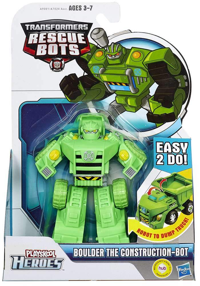 Transformers Playskool Heroes Rescue Bots Boulder the Construction-Bot ...