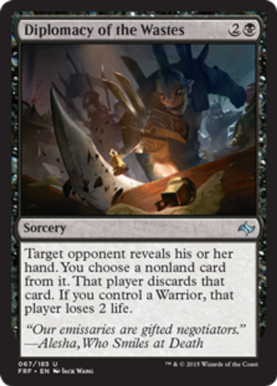 Magic The Gathering Fate Reforged Single Card Uncommon Diplomacy Of The Wastes 67 Foil Toywiz - rollbox roblox toys gift card codes 2019 series 4