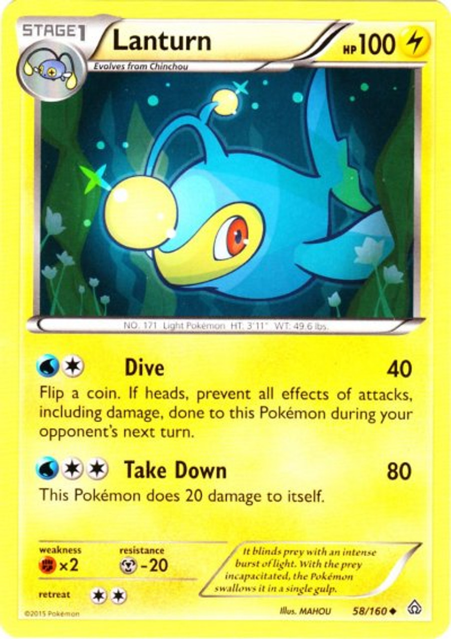 Pokemon X & Y Primal Clash Uncommon Lanturn #58
