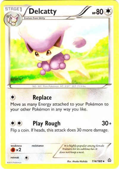 Pokemon X Y Primal Clash Single Card Rare Delcatty 114 Toywiz