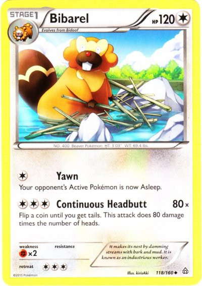 bibarel pokemon card Supreme Victors Uncommon Stage 1 Bibarel Diamond and Pearl -