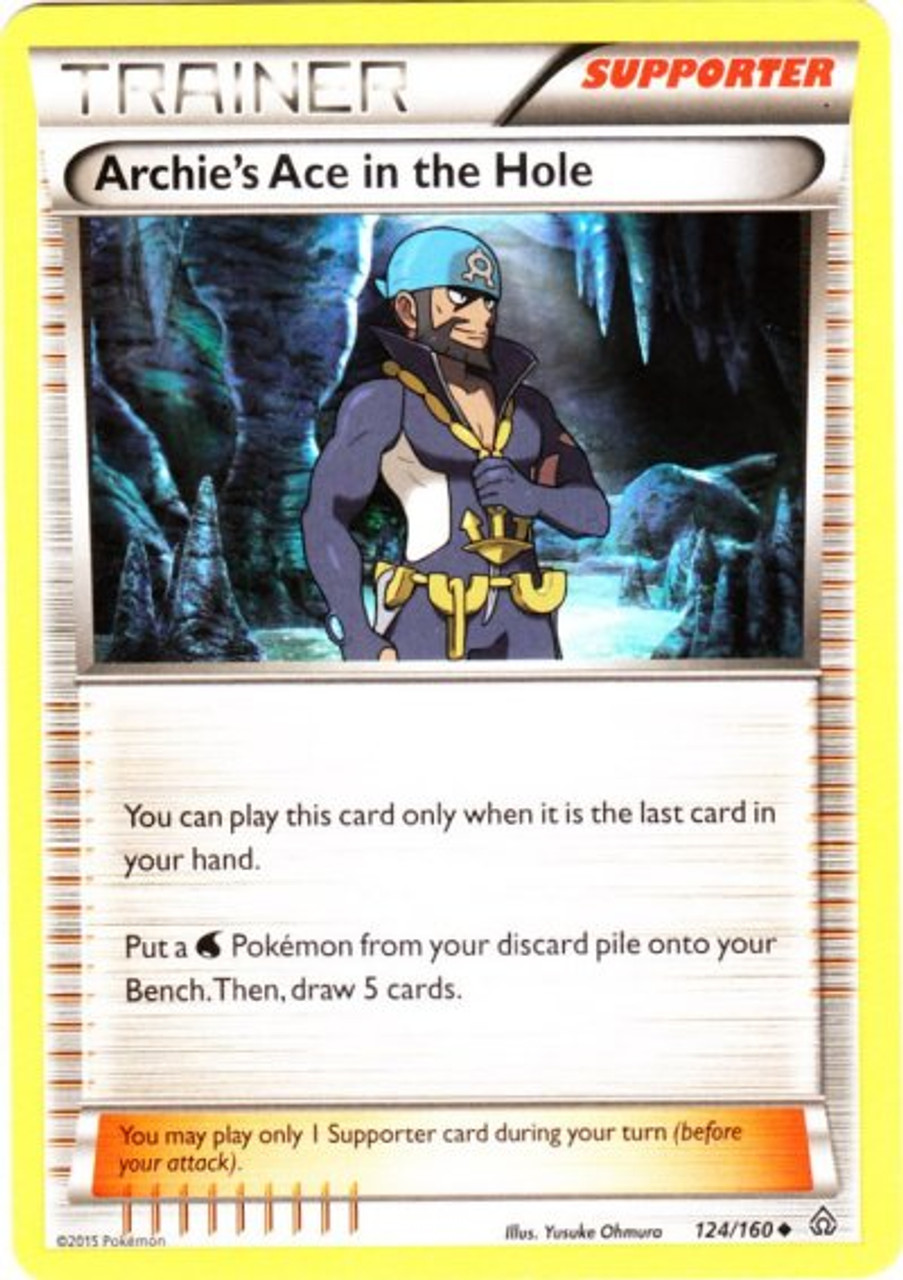 Pokemon X & Y Primal Clash Uncommon Archie's Ace in the Hole #124