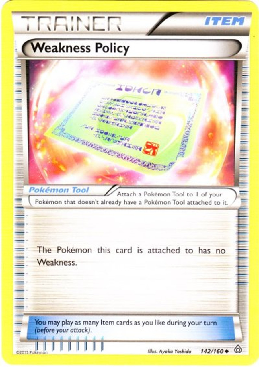 Pokemon X & Y Primal Clash Uncommon Weakness Policy #142