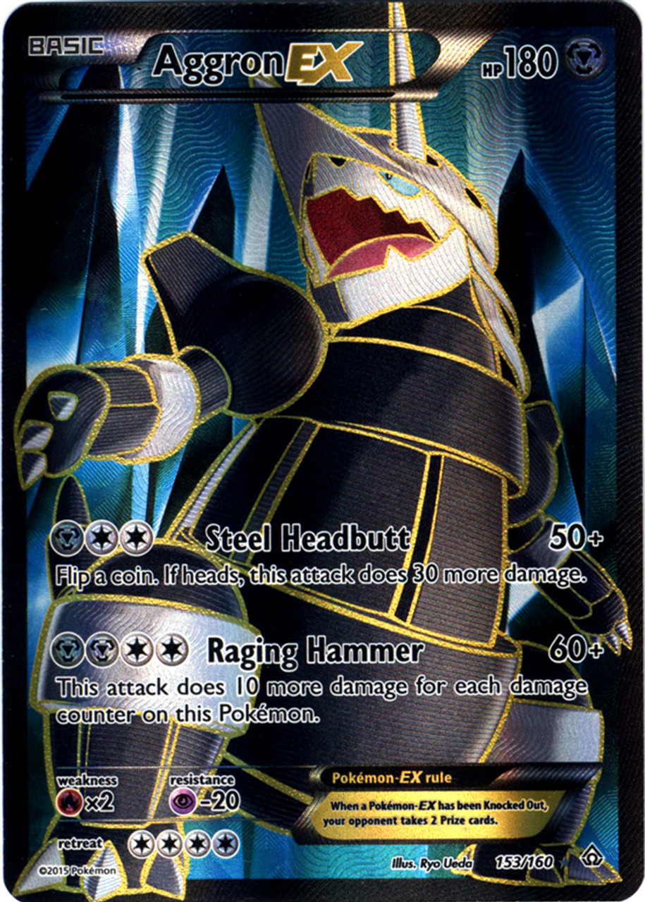Pokemon X & Y Primal Clash Ultra Rare Full Art Aggron EX #153
