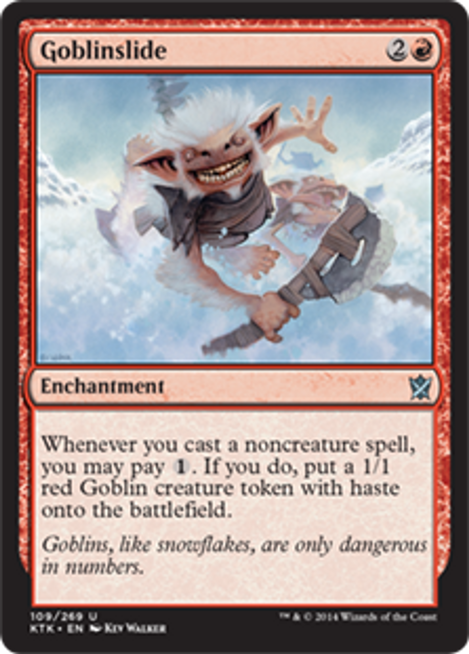 MtG Khans of Tarkir Uncommon Foil Goblinslide #109