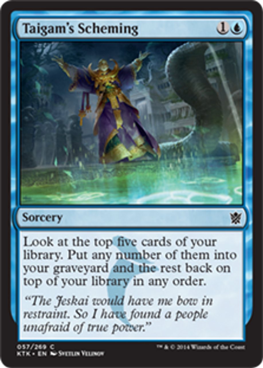 MtG Khans of Tarkir Common Foil Taigam's Scheming #57