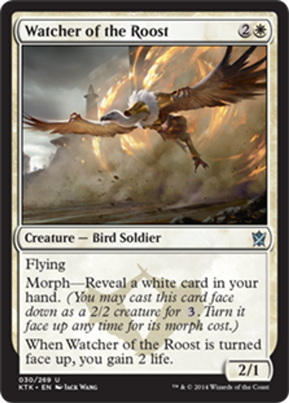 MtG Khans of Tarkir Uncommon Foil Watcher of the Roost #30