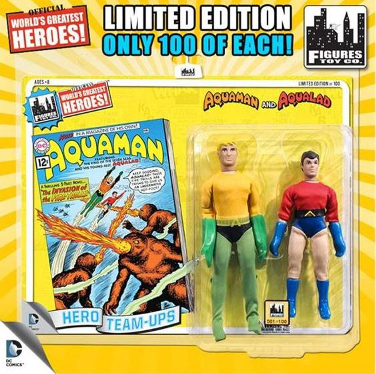 Dc Aquaman Worlds Greatest Super Heroes Retro Two Pack Series 3 Aquaman Aqualad 8 Retro Action Figures Figures Toy Co Toywiz - roblox promo code aquaman