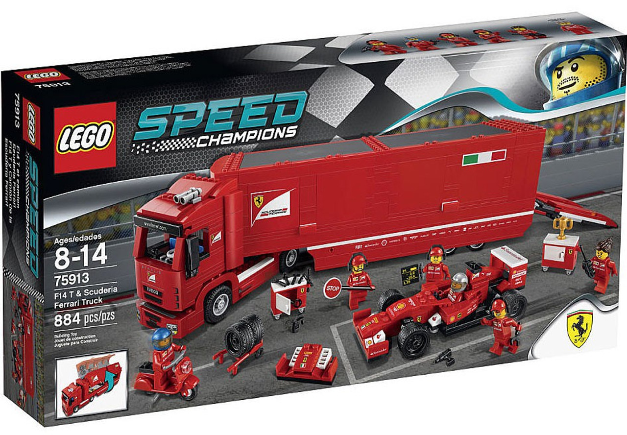 lego 75913 speed champions f14 t & scuderia ferrari truck