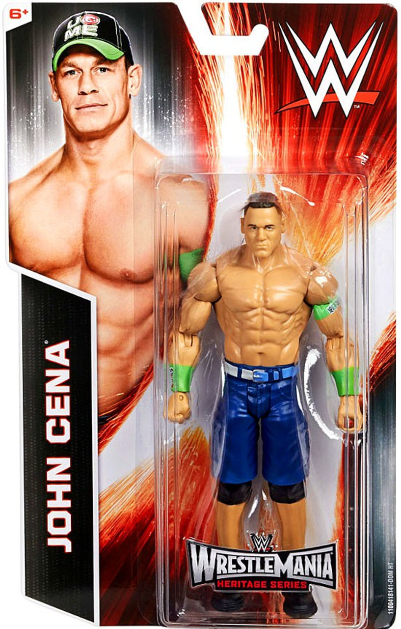 WWE Wrestling Wrestlemania Heritage John Cena Exclusive Action Figure Wrestlemania 30 Mattel ...
