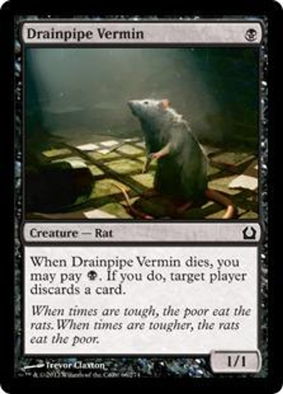 MtG Return to Ravnica Common Foil Drainpipe Vermin #66