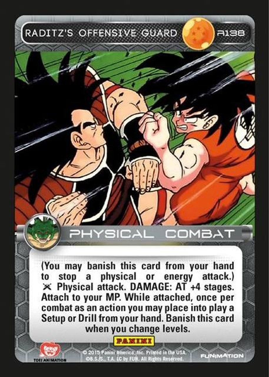 Dragon Ball Z Ccg Heroes Villains Single Card Rare Raditzs Offensive Guard R138 Toywiz - imagesraditz roblox
