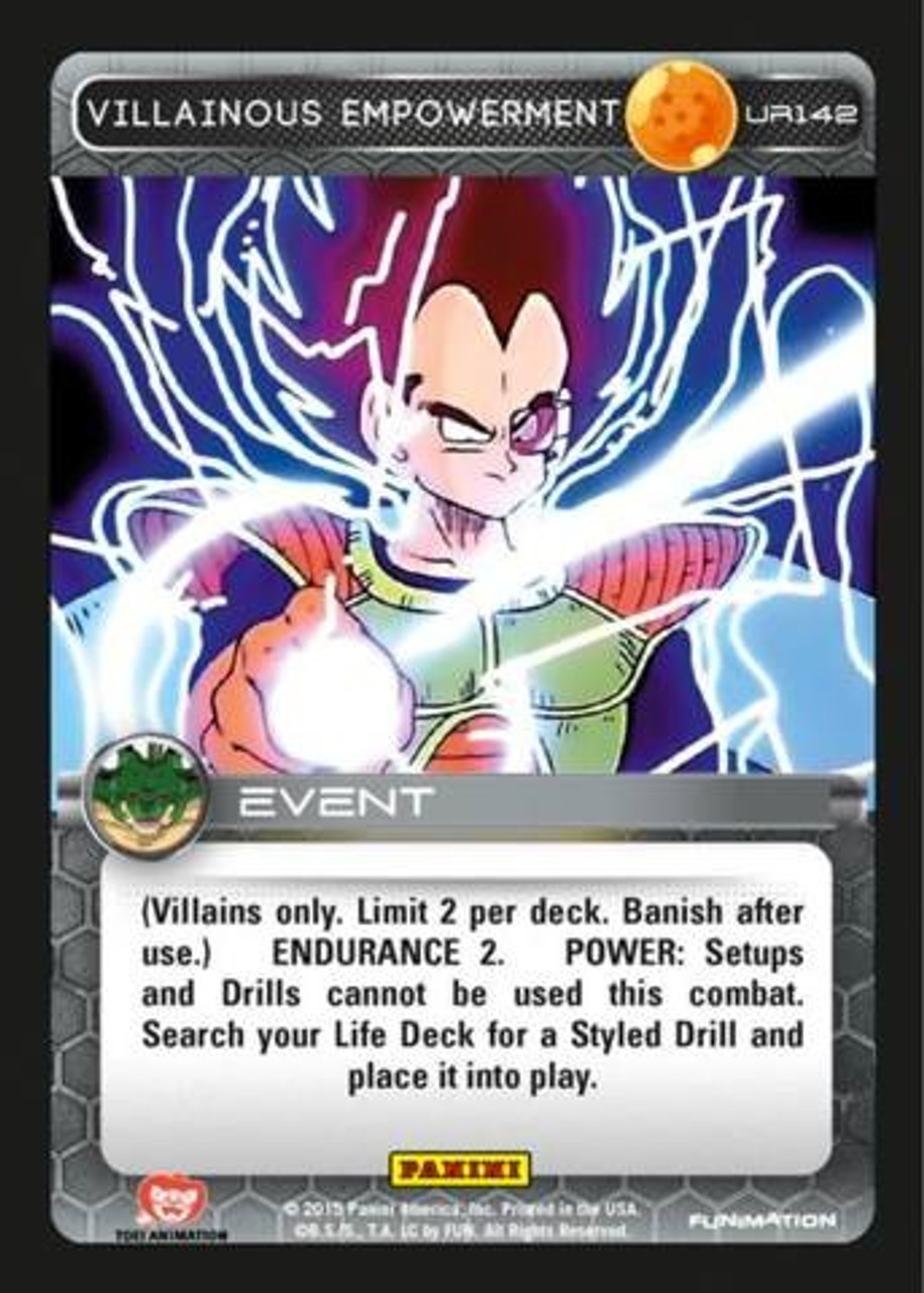 Dragon Ball Z CCG Heroes Villains Single Card Ultra Rare Villainous Empowerment UR142 Foil - ToyWiz