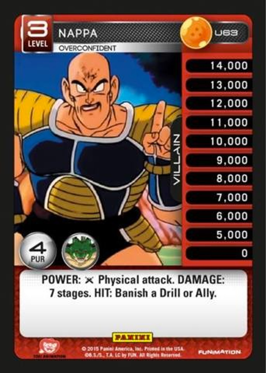 Dragon Ball Z Ccg Heroes Villains Single Card Uncommon Nappa
