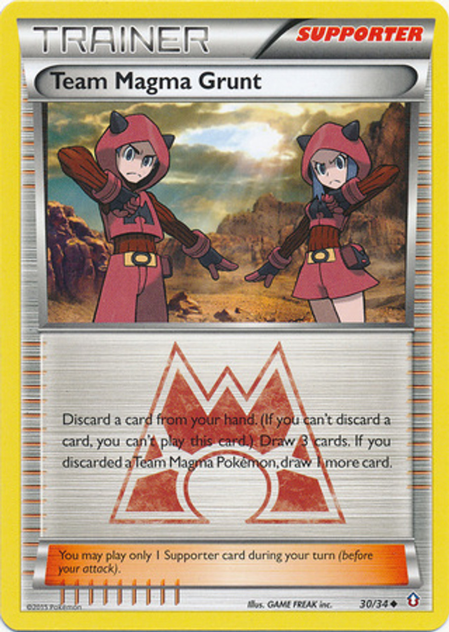 Pokemon X Y Double Crisis Single Card Uncommon Team Magma Grunt 30 Toywiz - roblox club magma