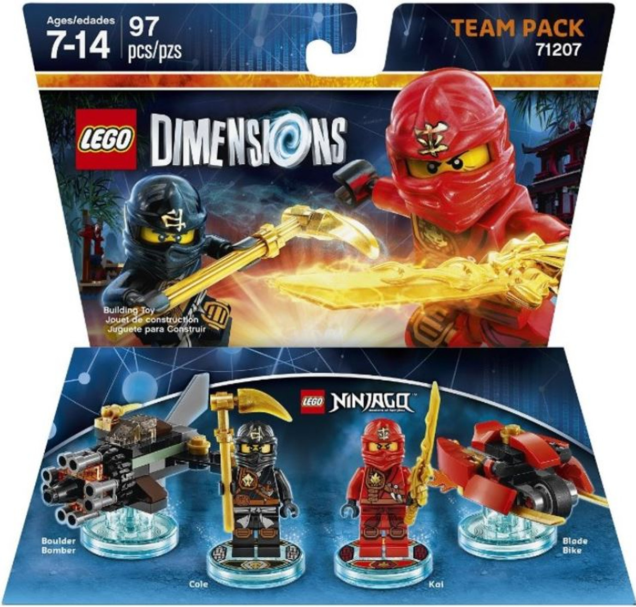 Lego Dimensions Ninjago Boulder Cole Kai Blade Team Pack 71207 Toywiz