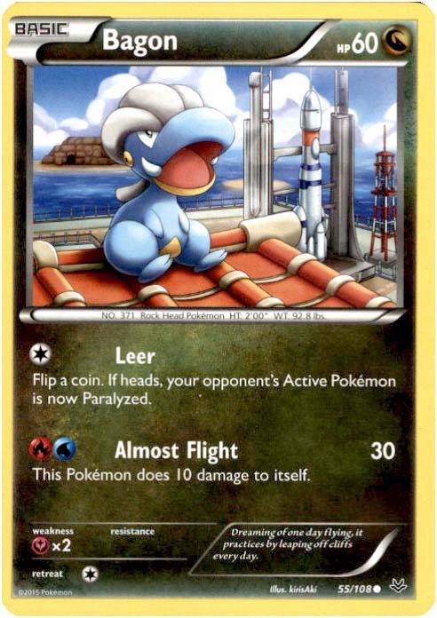 pokemon bagon card EX Delta Species Common #58 [Delta Species] Weakness Colorless +10 Resistance Fighting Bagon - Plasma Storm -
