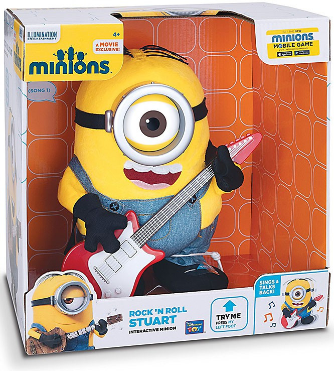 ミニオンズ 10インチ インタラクティブ トーキング&アクションプラッシュ ロックンロール ミニオン スチュアート / MINIONS 2015 ROCK 'N ROLL M apitmquec__92783.1550284061.