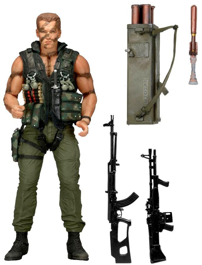 ミリタリー NECA JOHN MATRIX NECA Commando 30th Anniversary Commando Action Figure Ultimate