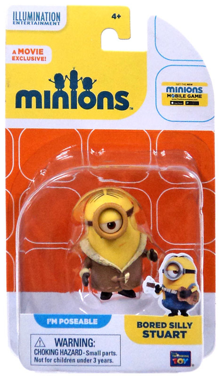 Despicable Me Minions Movie Bored Silly Stuart 2 Action Figure Think Way Toywiz 2831