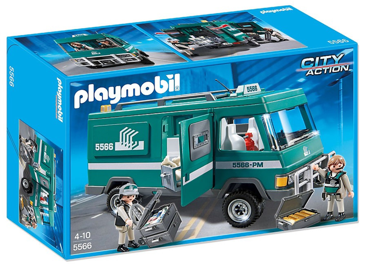 playmobil money transport vehicle