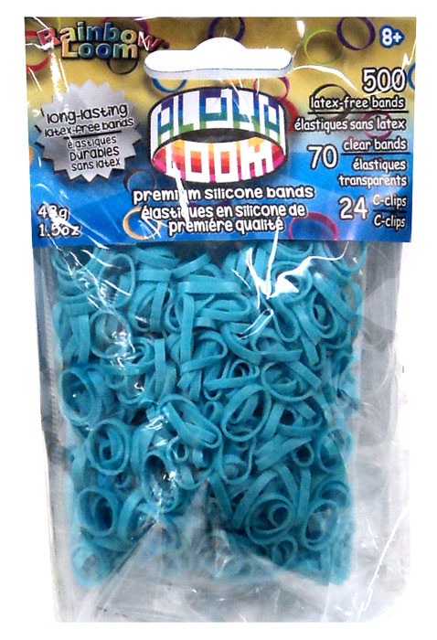 Rainbow Loom Alpha Loom Turquoise Rubber Bands Refill Pack 500 Count Twistz Bandz ToyWiz