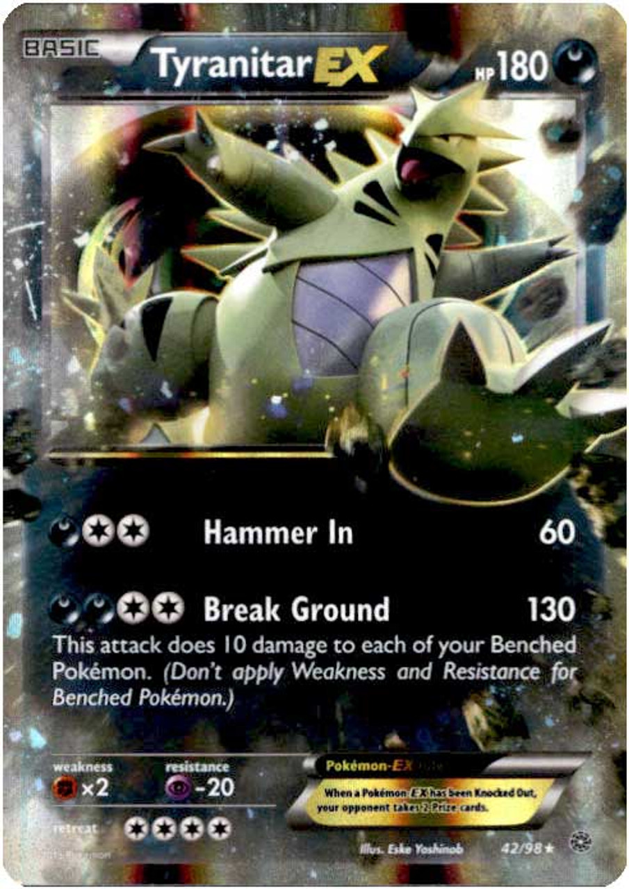 Pokemon X Y Ancient Origins Single Card Ultra Rare Holo Tyranitar Ex 42 Toywiz 