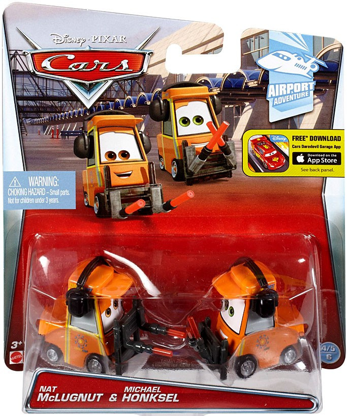 カーズ マテル NAT McLUGNUT & MICHAAEL HONKSEL Disney Pixar Cars Airport Adventure Nat McLugnut Michael Honksel
