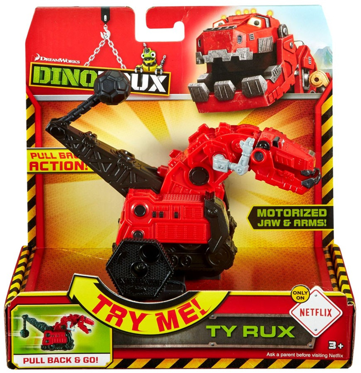 Dinotrux TyRux Pull Back Go Mattel Toys ToyWiz