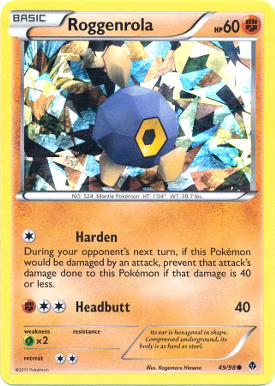 Pokemon Black Amp White Promo Rare Shattered Holo Roggenrola 49