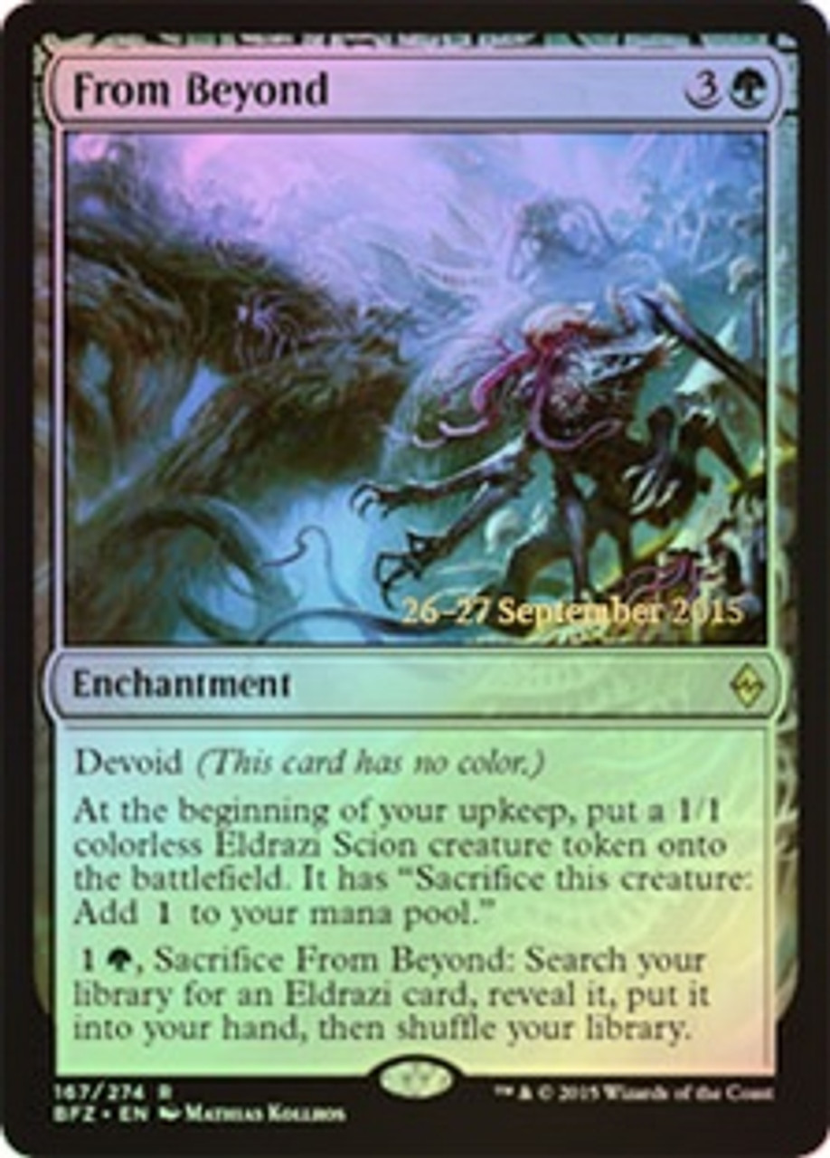 Magic The Gathering Prerelease Release Single Card Promo From Beyond