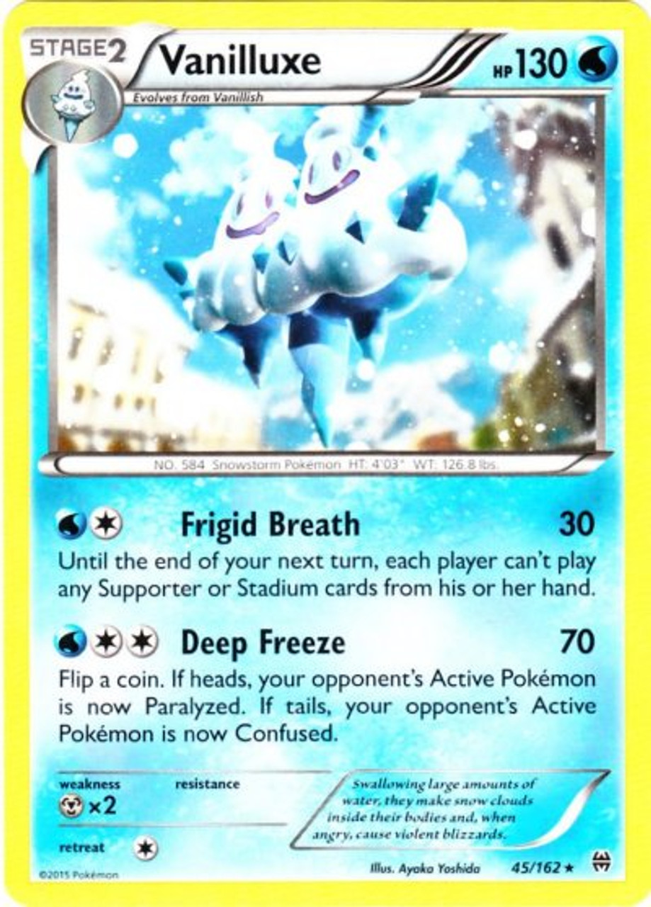 Pokemon X Y Breakthrough Single Card Rare Vanilluxe 45 Toywiz - pokemon roblox 584