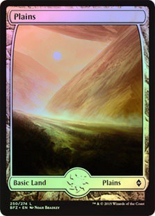 Magic The Gathering Battle for Zendikar Single Card Land Plains 250 ...
