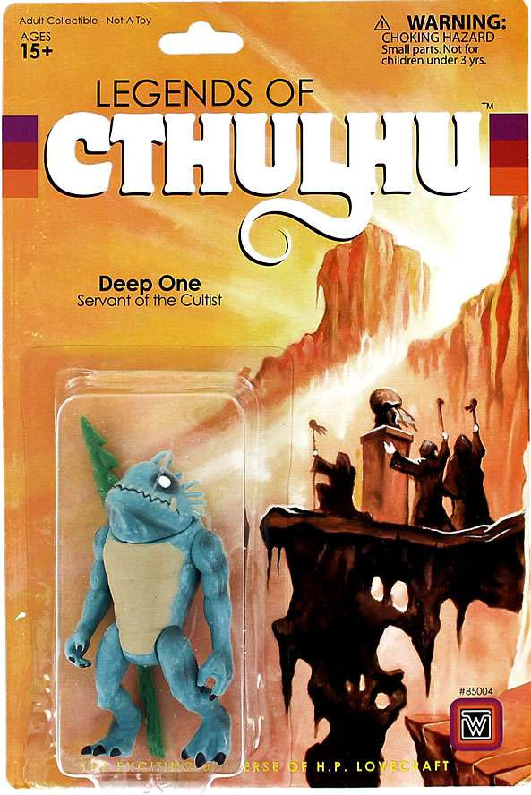 Legends of Cthulhu Deep One 3.75 Retro Action Figure Warpo Toys
