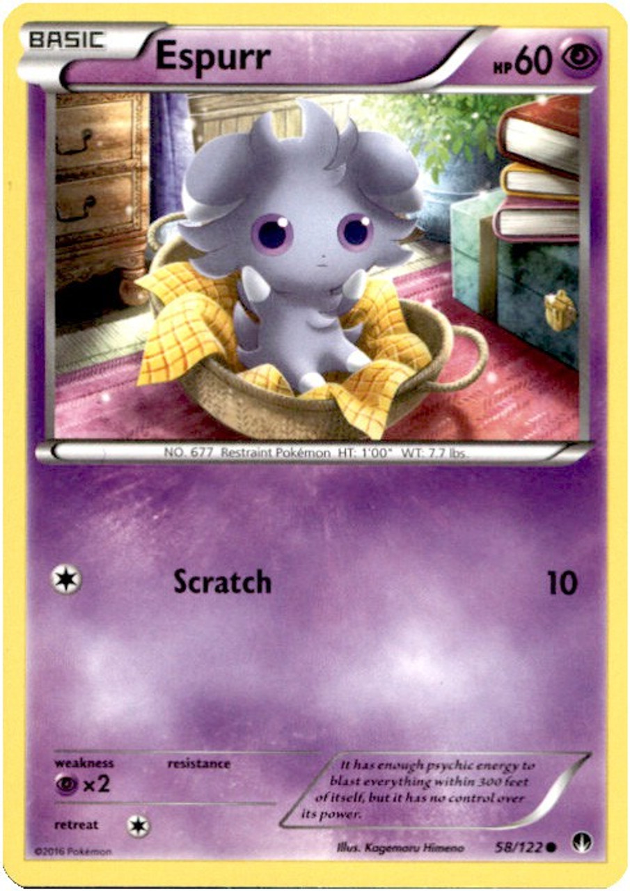 Pokemon X Y Breakpoint Single Card Common Espurr 58 Toywiz - espurr roblox