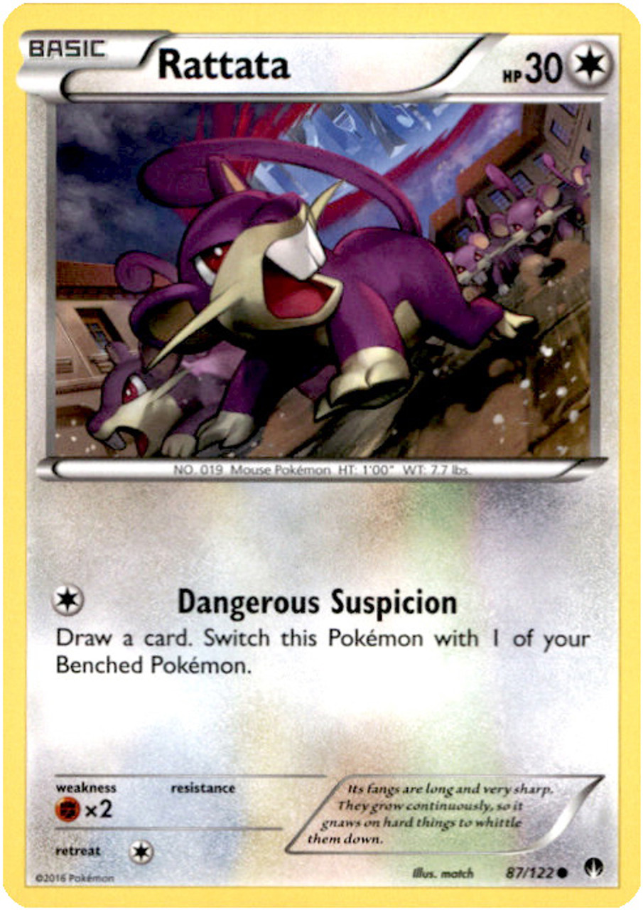 Pokemon X Y Breakpoint Single Card Common Rattata 87 Toywiz - roblox breaking point disguises
