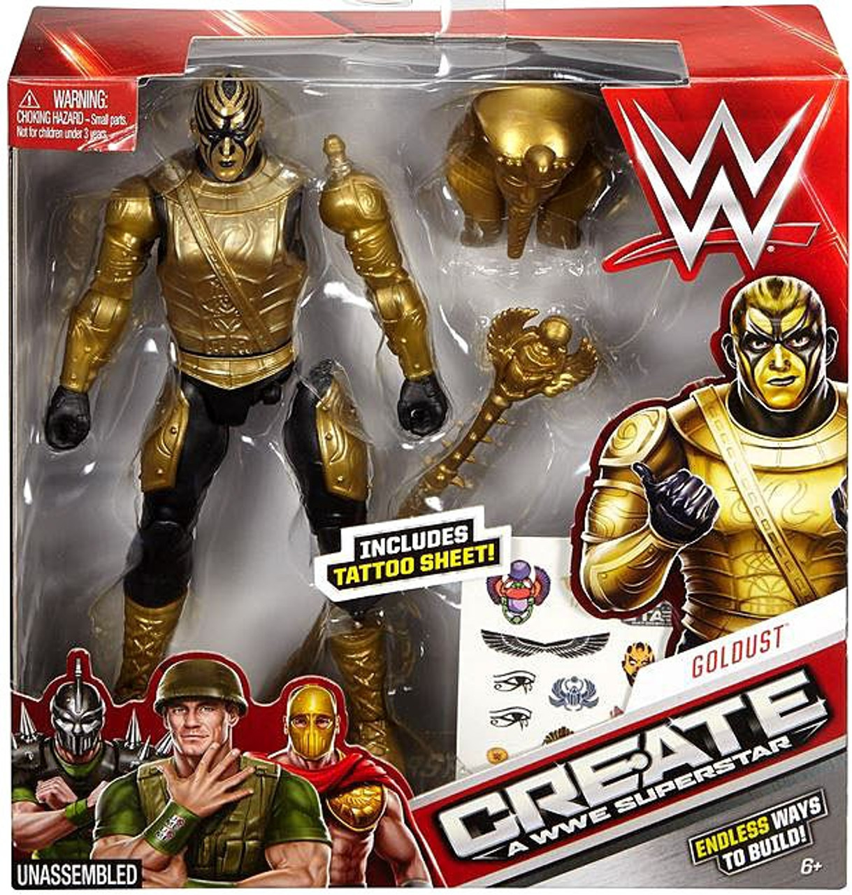 Wwe Wrestling Create A Wwe Superstar Goldust Action Figure Mattel Toys Toywiz Gold dust goldust wwe action figure 18cm 2003 jakks pacific pre owned wrestling. wwe wrestling create a wwe superstar