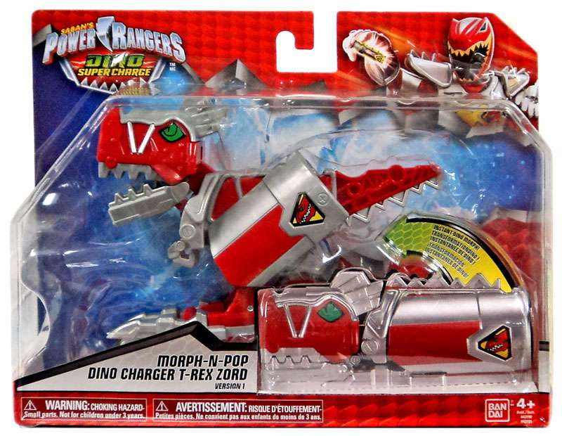 Dino Super Charge Power Rangers - Zord Dino Avec Chargeur - Figurine Bandai Neuve