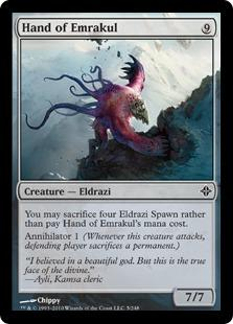 Magic The Gathering Rise Of The Eldrazi Single Card Common Hand Of Emrakul 5 Foil Toywiz - roblox zombie attack getting annihilator