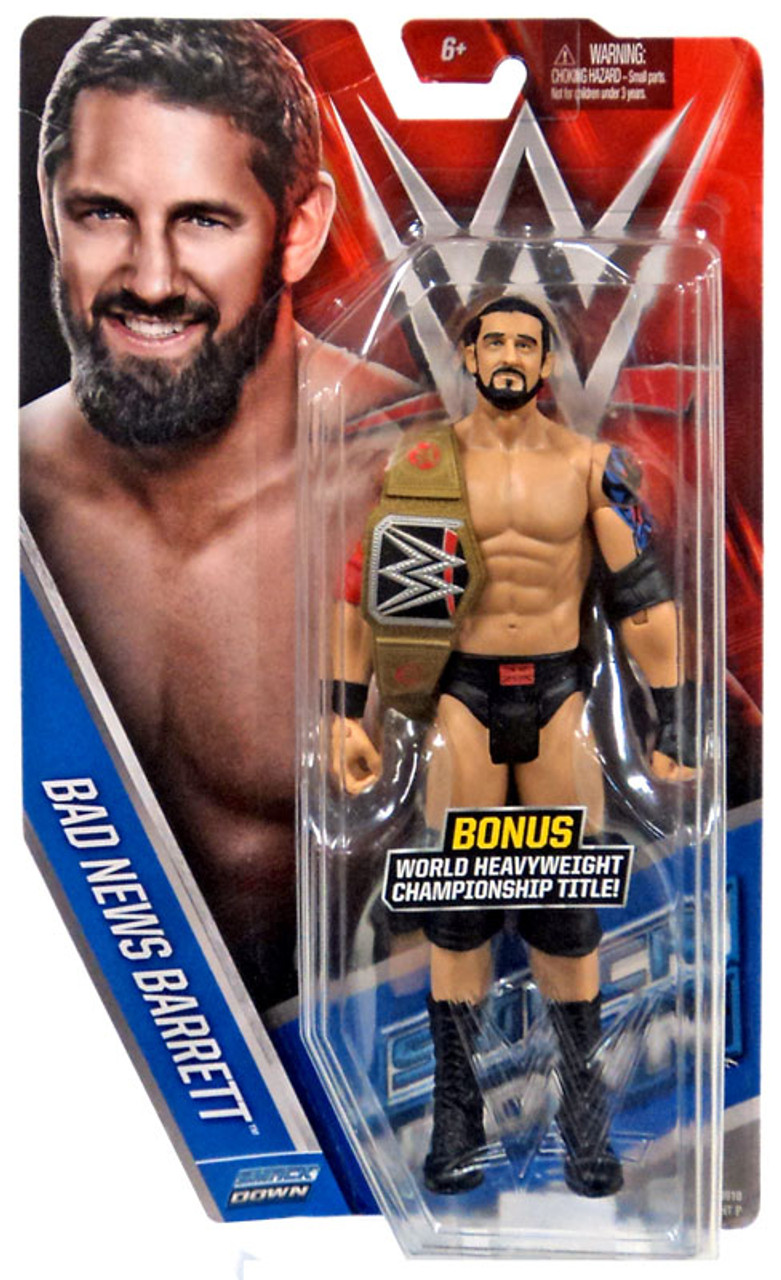 Wwe Wrestling Series 58 Bad News Barrett 6 Action Figure World Heavyweight Championship Title Mattel Toys Toywiz - bad news barrett tv 4 roblox