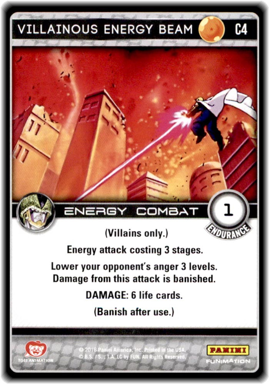 Dragon Ball Z Ccg Perfection Single Card Common Villainous Energy Beam C4 Toywiz - beam roblox studio