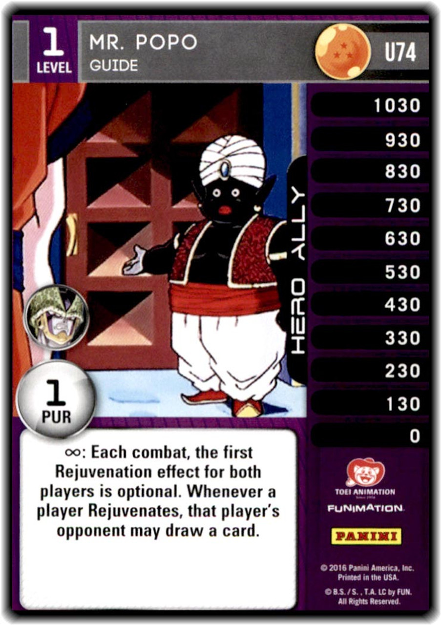 Dragon Ball Z Ccg Perfection Single Card Uncommon Mr Popo Guide Level 1 U74 Toywiz Within the series, he is an immortal genie who serves as the assistant to earth's guardian deity and the caretaker of their residence located high above the sky. panini