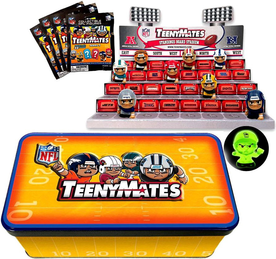 NFL TeenyMates Football Series 5 Linemen Tin Set Party Animal Toys ToyWiz