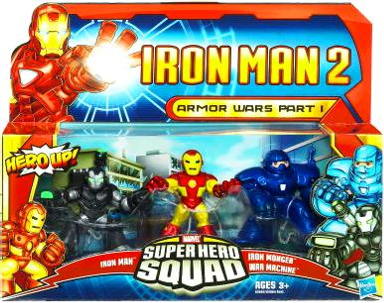 Iron Man 2 Superhero Squad Armor Wars Part I Action Figure 3 Pack Hasbro Toys Toywiz - roblox iron man battles war machine