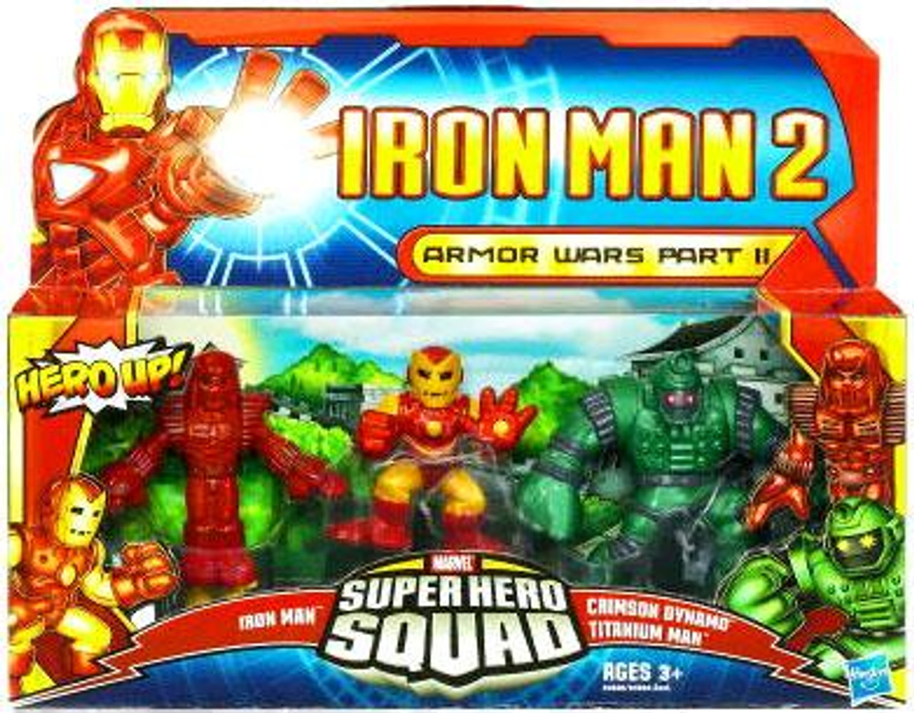 Iron Man 2 Superhero Squad Armor Wars Part Ii Action Figure 3 Pack Hasbro Toys Toywiz - roblox iron man battles black suit