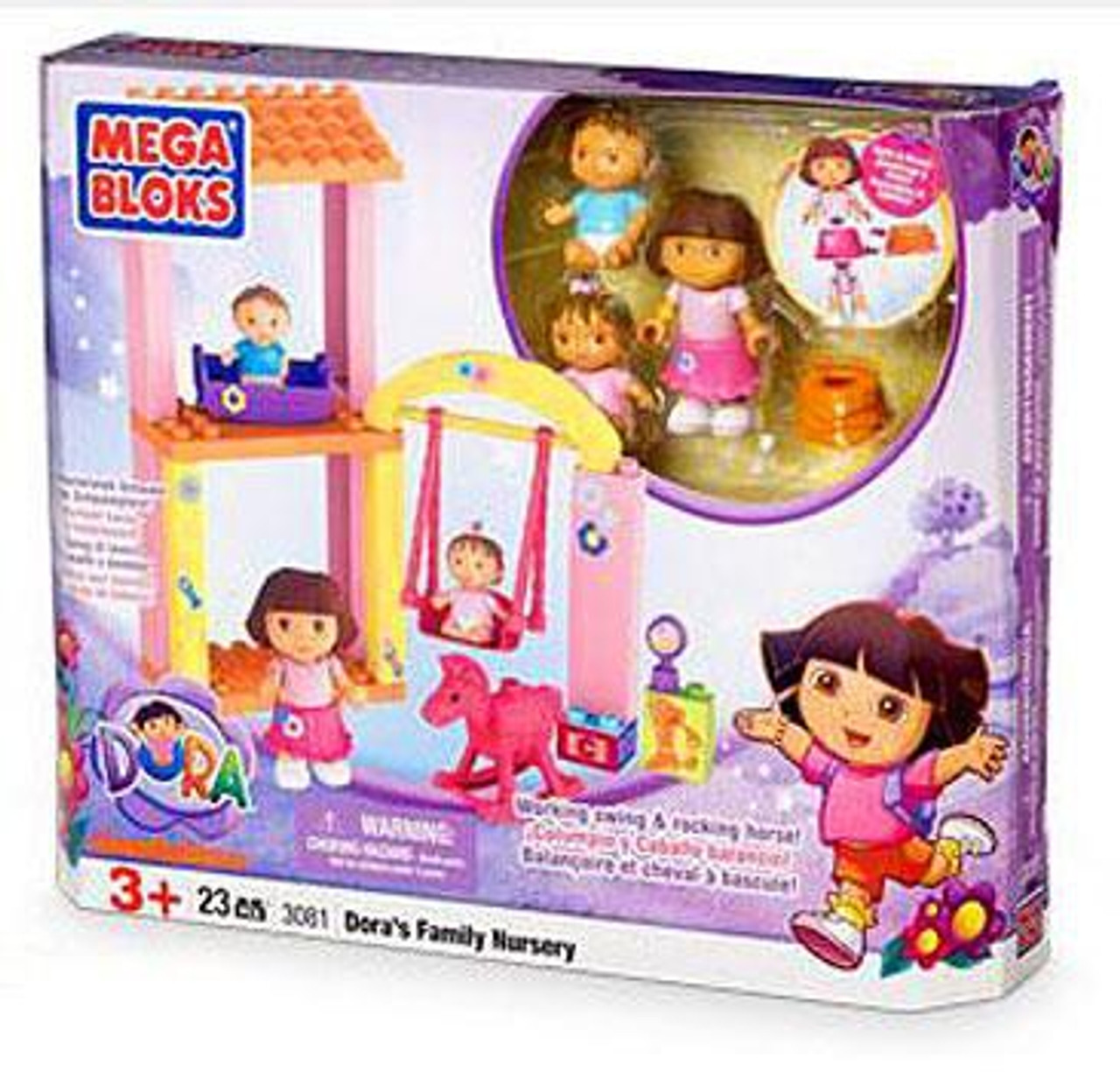 Mega Bloks Dora The Explorer Doras Family Nursery Set 3081 Toywiz - doras hair roblox