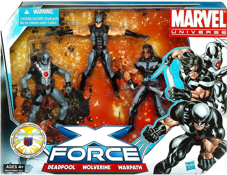 Marvel Universe Super Hero Team Packs X Force 3 75 Action Figure 3 Pack Hasbro Toys Toywiz